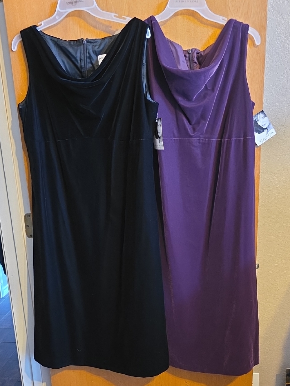 Womens Sleeveless Cowl Neck Dress - Black Or Purple